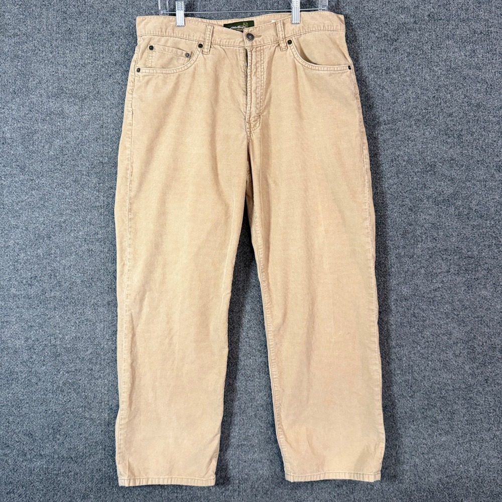 Eddie Bauer Pants Mens W35L30 Straight Fit Corduroy Elevated Cozy Basic Casual